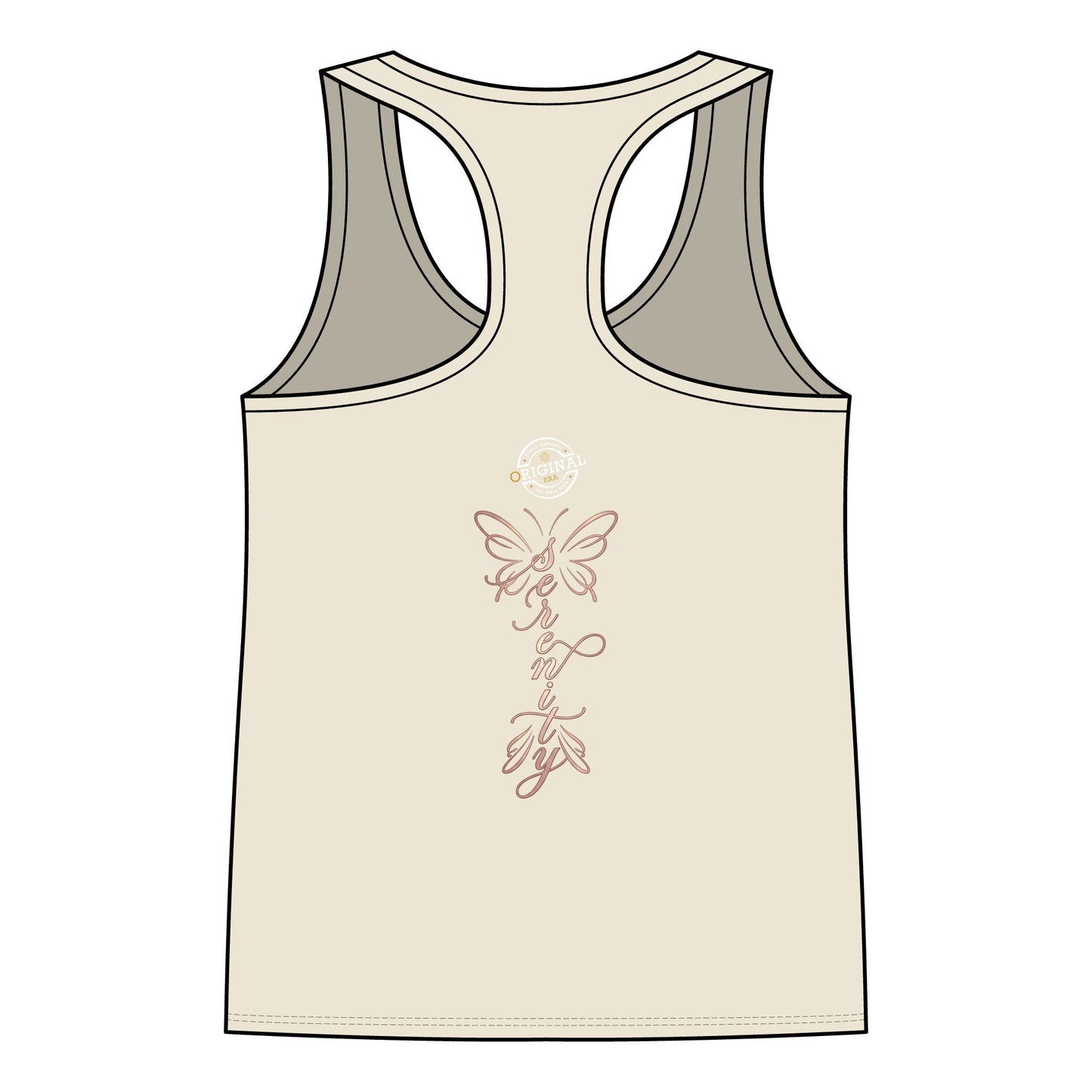 Women's Racerback Tank Top — Delicate Butterfly Floral Yoga Tank