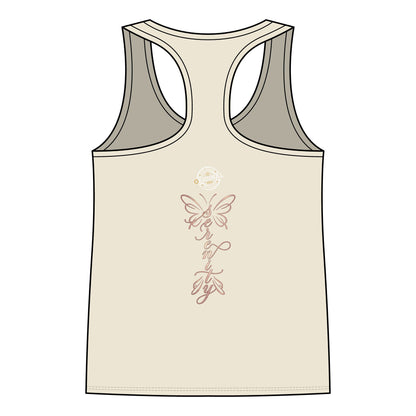 Women's Racerback Tank Top — Delicate Butterfly Floral Yoga Tank