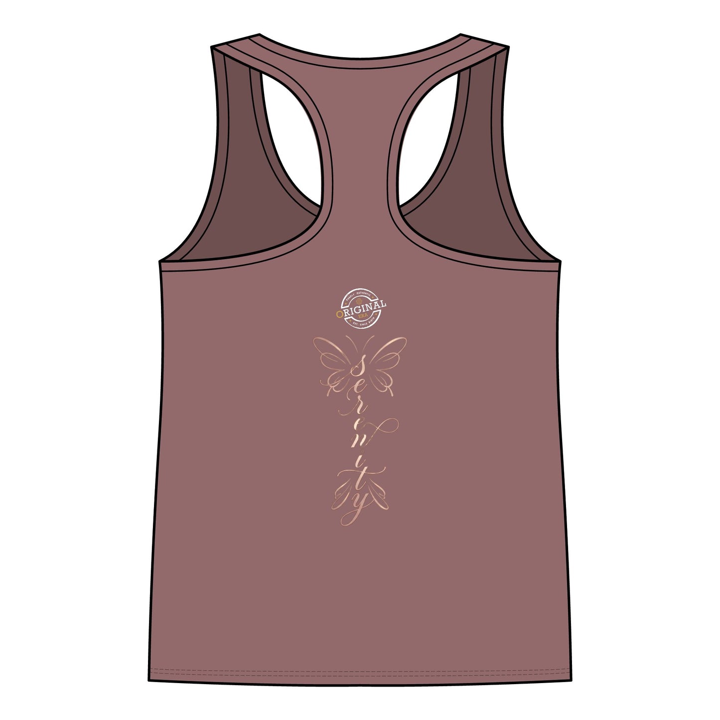 Women's Racerback Tank Top — Delicate Butterfly Floral Yoga Tank