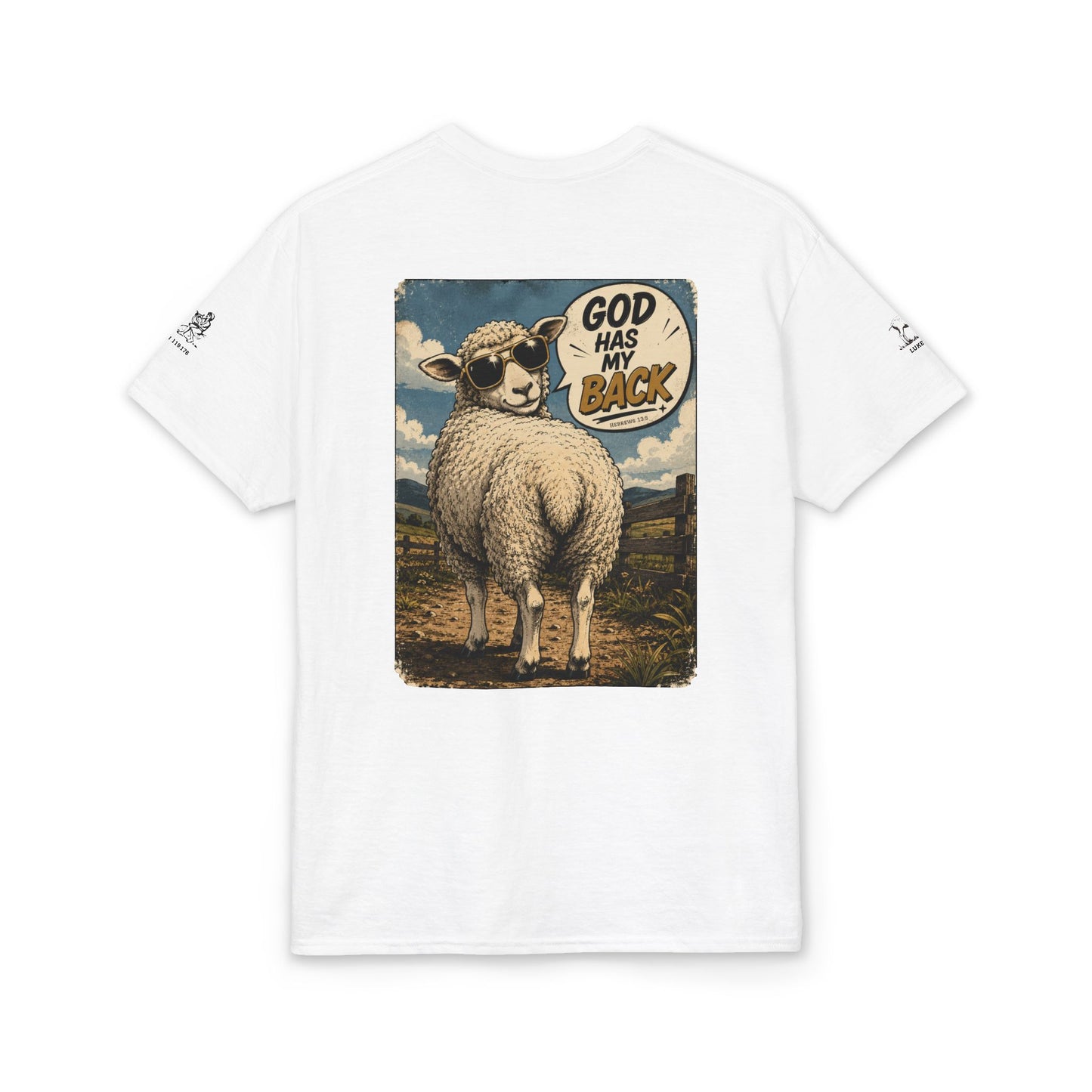 Lost & Found Sheep Graphic T-Shirt — “God Has My Back” Humble Collection
