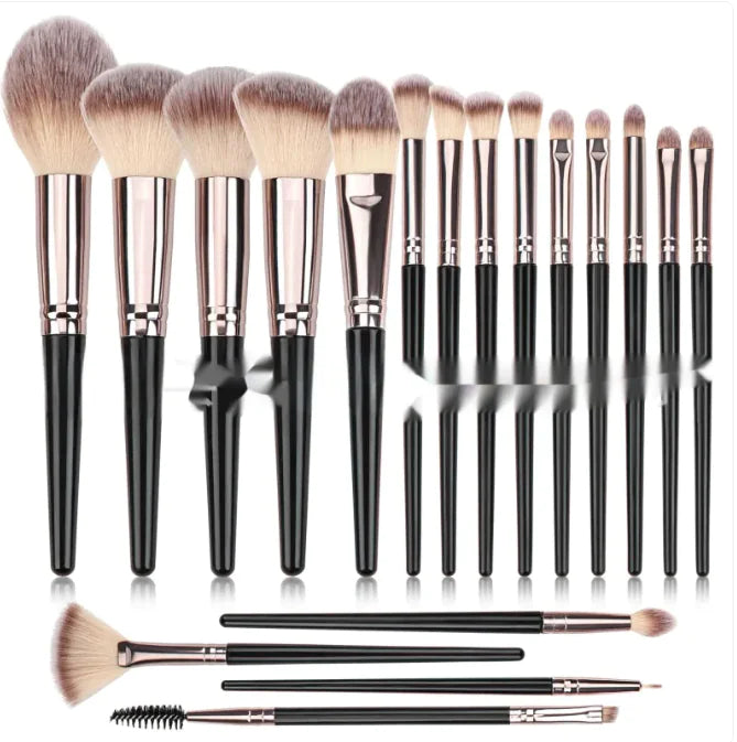 Black Makeup Brush Set – Face & Eyes