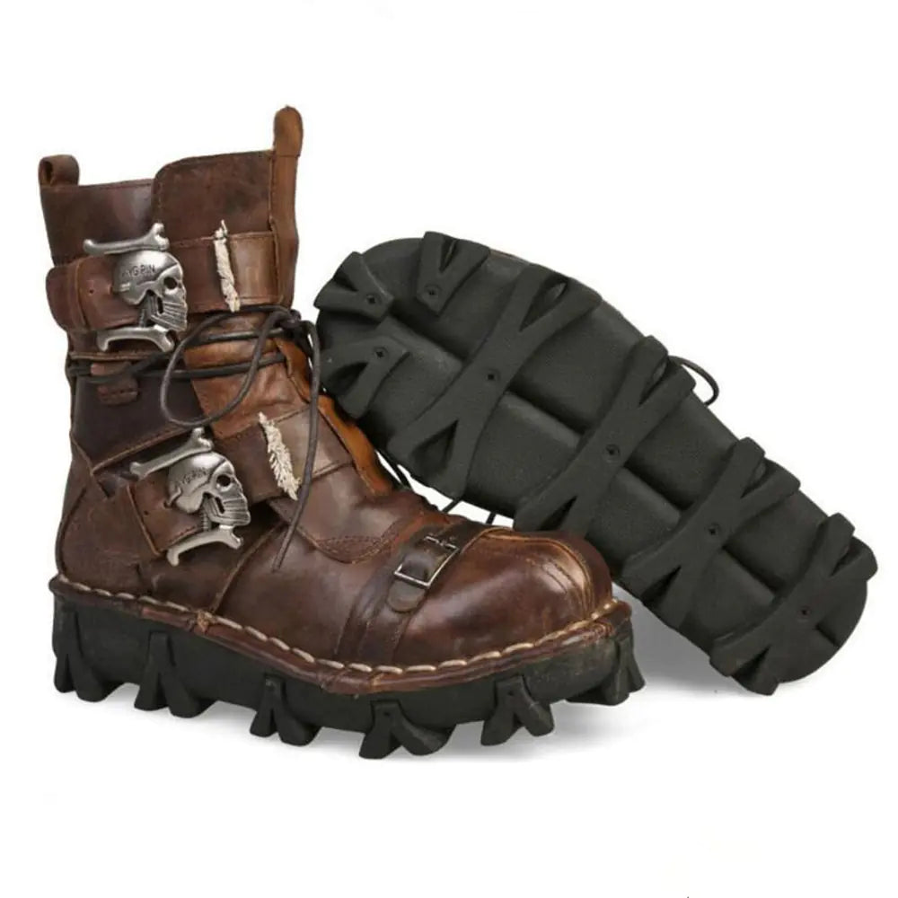 Genuine Leather Military Martin Boots