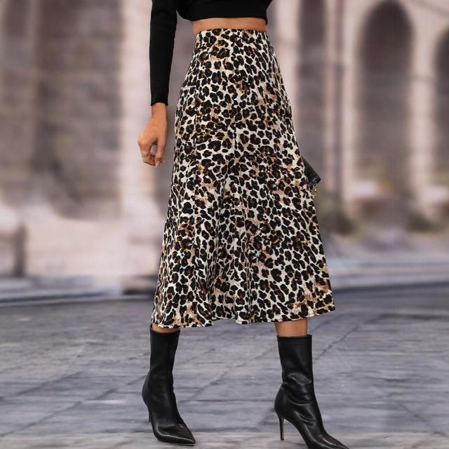 Women's A- Line High Waist Midi Skirt