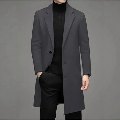 Men's Casual Slim-fit Woolen Coat