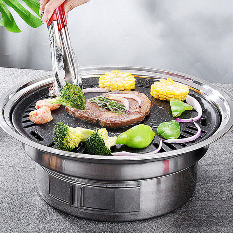 Portable Stainless Steel Korean Charcoal BBQ Grill