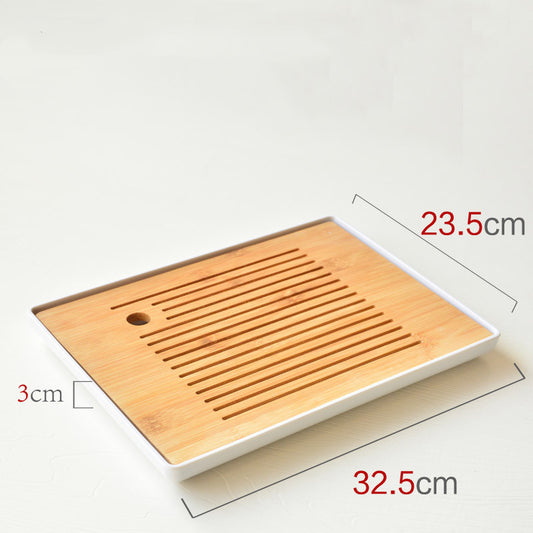 Bamboo Melamine Tea Tray for Japanese Kung Fu Tea Set