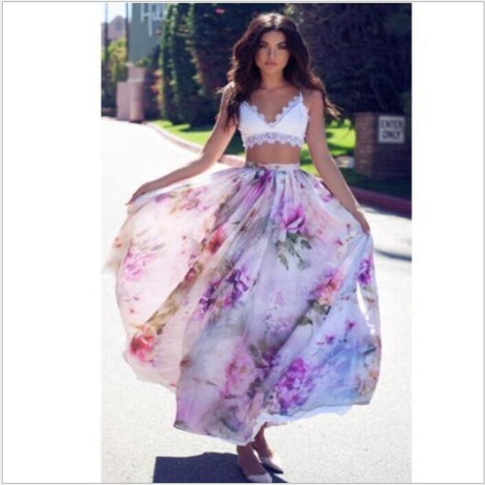 Bohemian Maxi Skirt - Women's Midi Skirt