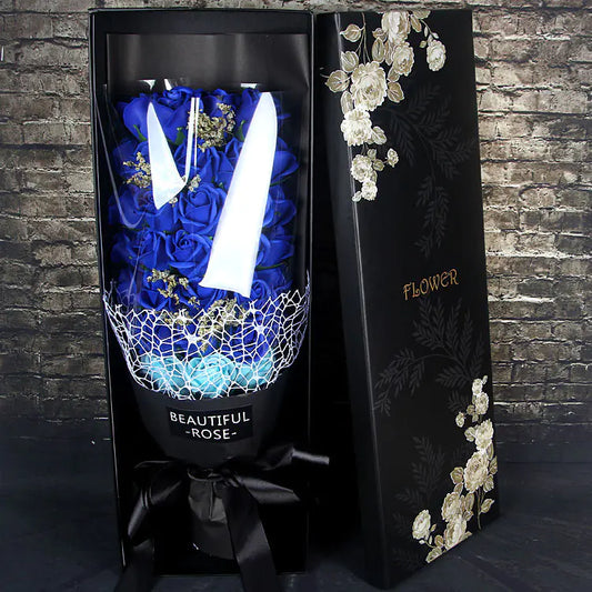 Soap Flower Bouquet with 33 Roses - Gift Box