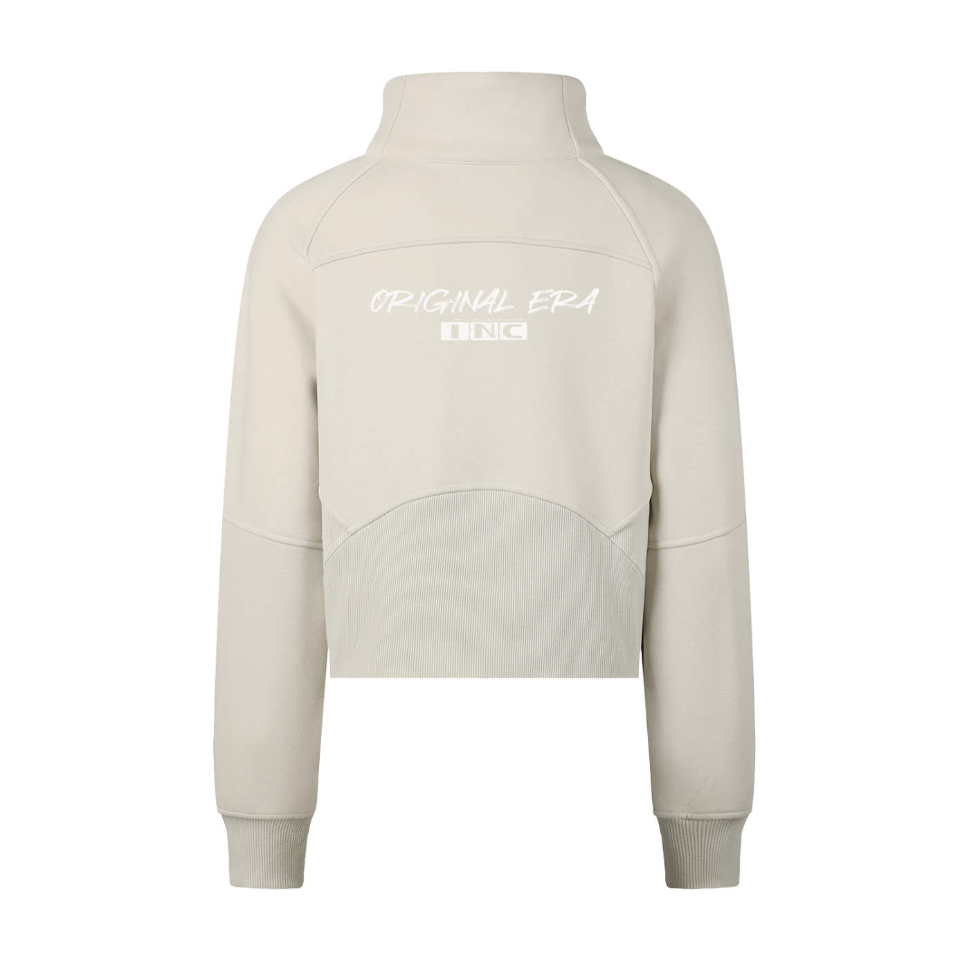 Accent Gold Cropped Half-Zip Sweatshirt