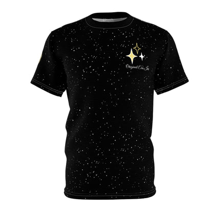 Starry Night Graphic Tee — 'Stargazer' Sparkle Chest Design