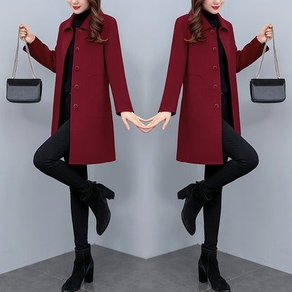 Women's Autumn And Winter Woolen Coat