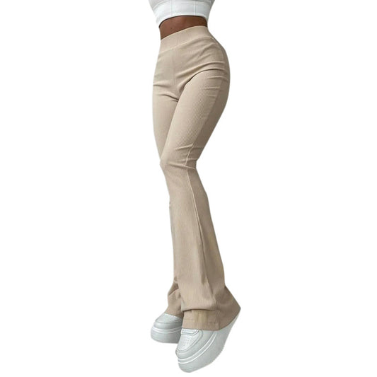 Women's Solid Color Slim Fit Fashion Micro Flared Pants
