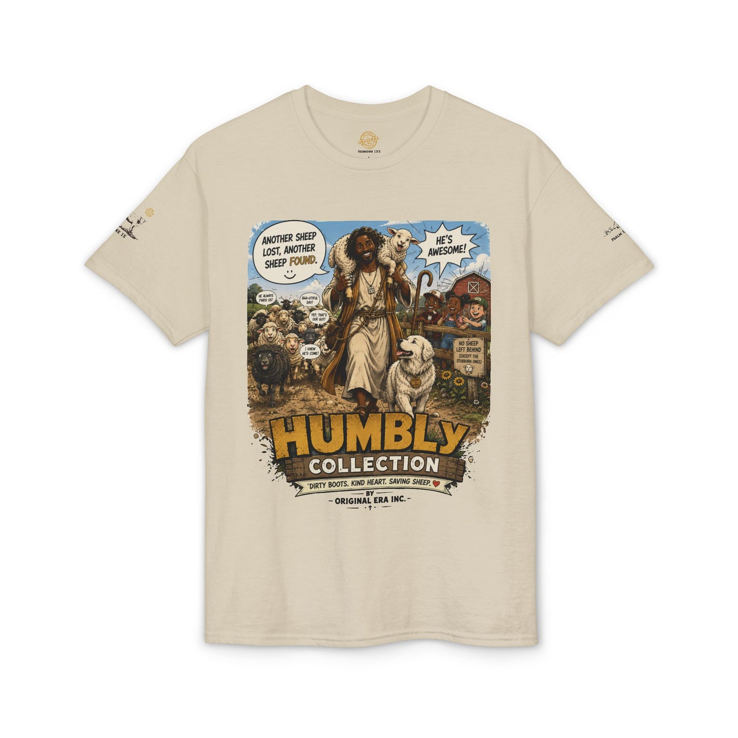 Lost & Found Sheep Graphic T-Shirt — “God Has My Back” Humble Collection