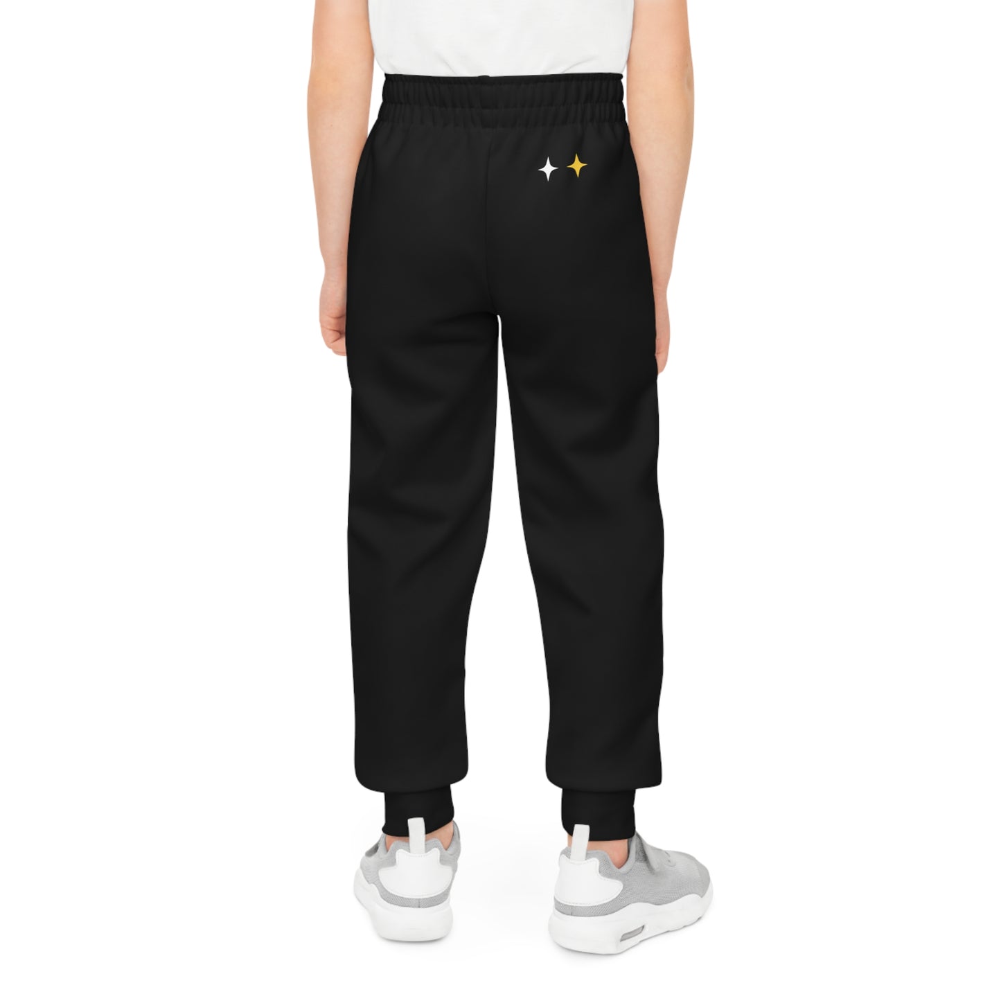 Kids Black Golden Script Sparkle Joggers