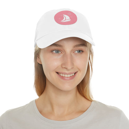 Set For Sail Leather Patch Dad Hat — Nautical Baseball Cap