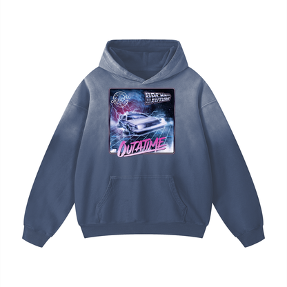 "Out of Time " Heavyweight Sunfade Oversized Hoodie