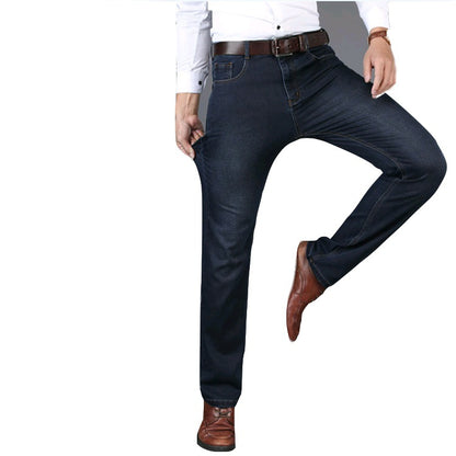 Men's Business Casual Fleece-Lined Slim Jeans
