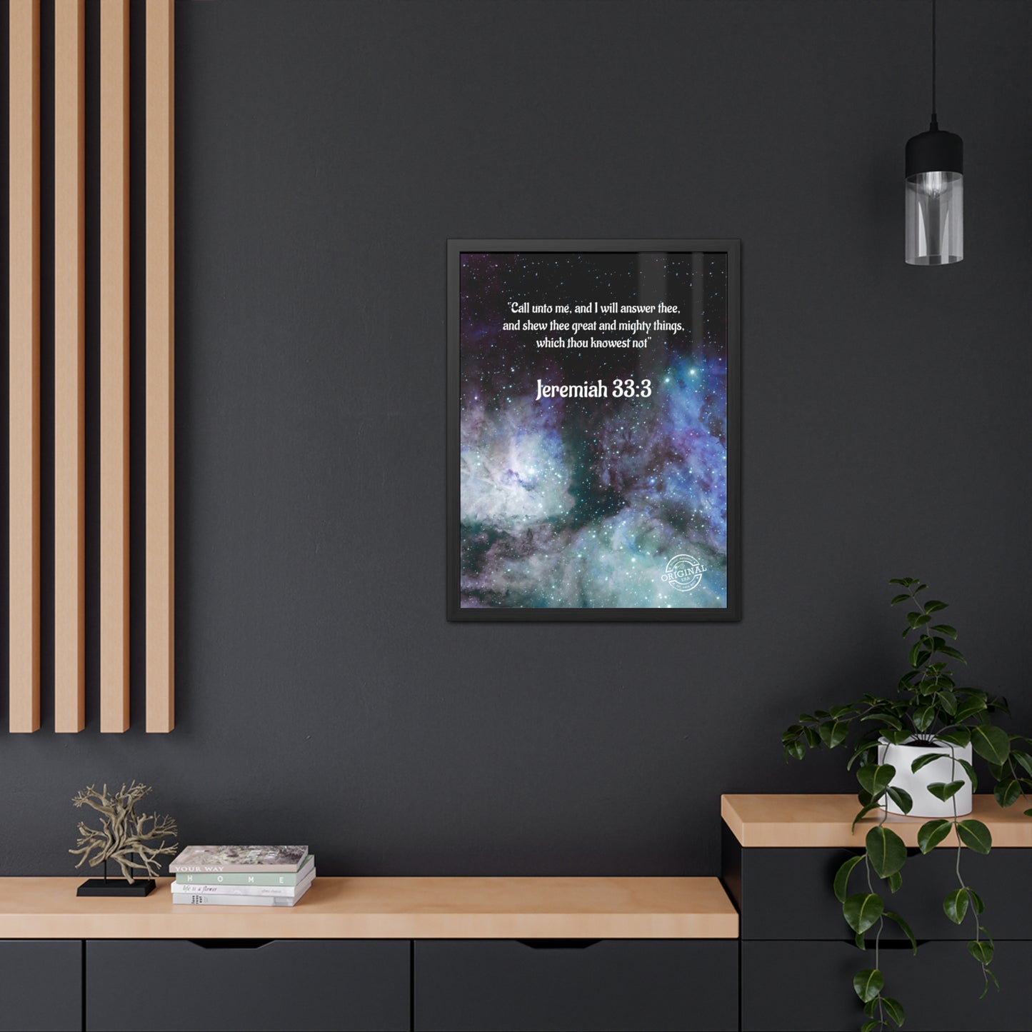 Jeremiah 33:3 Framed Poster — Inspirational Scripture Wall Art