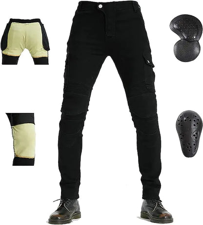 Men's Elastic Drop-Resistant MotorCycling Pants