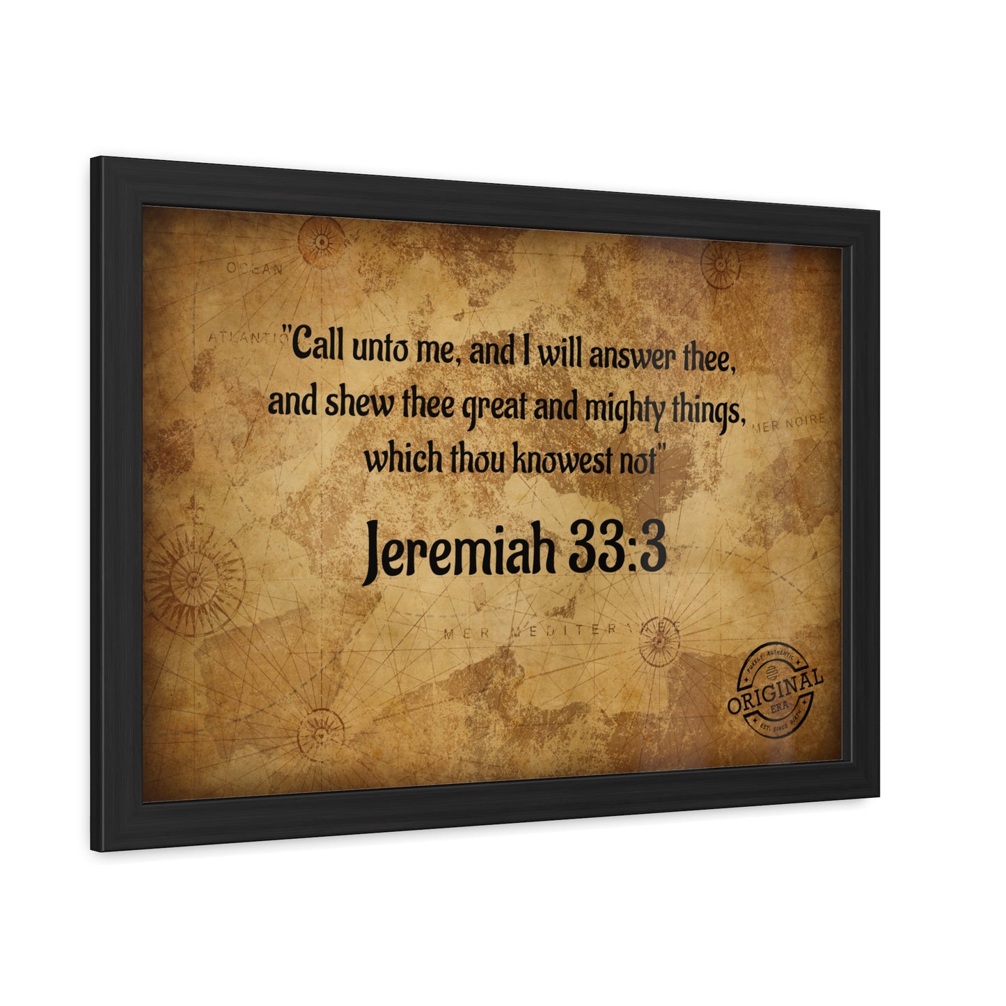 Jeremiah 33:3 Framed Poster — Inspirational Scripture Wall Art