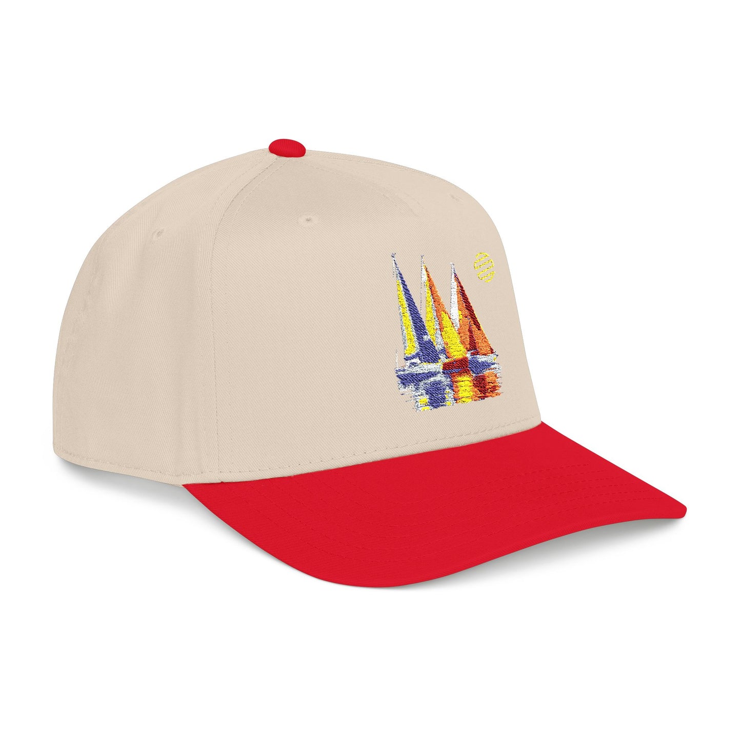 Sailboat Embroidered Baseball Cap – Nautical Summer Sun Hat