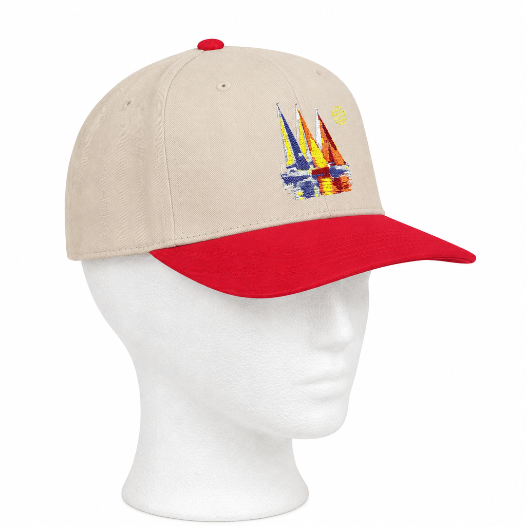 Sailboat Embroidered Baseball Cap – Nautical Summer Sun Hat