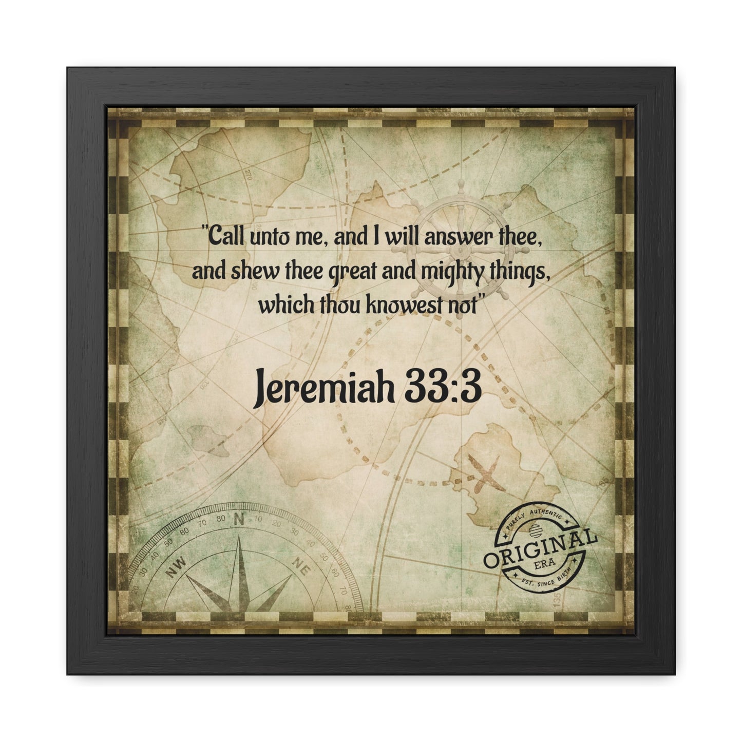 Jeremiah 33:3 Framed Poster — Inspirational Scripture Wall Art
