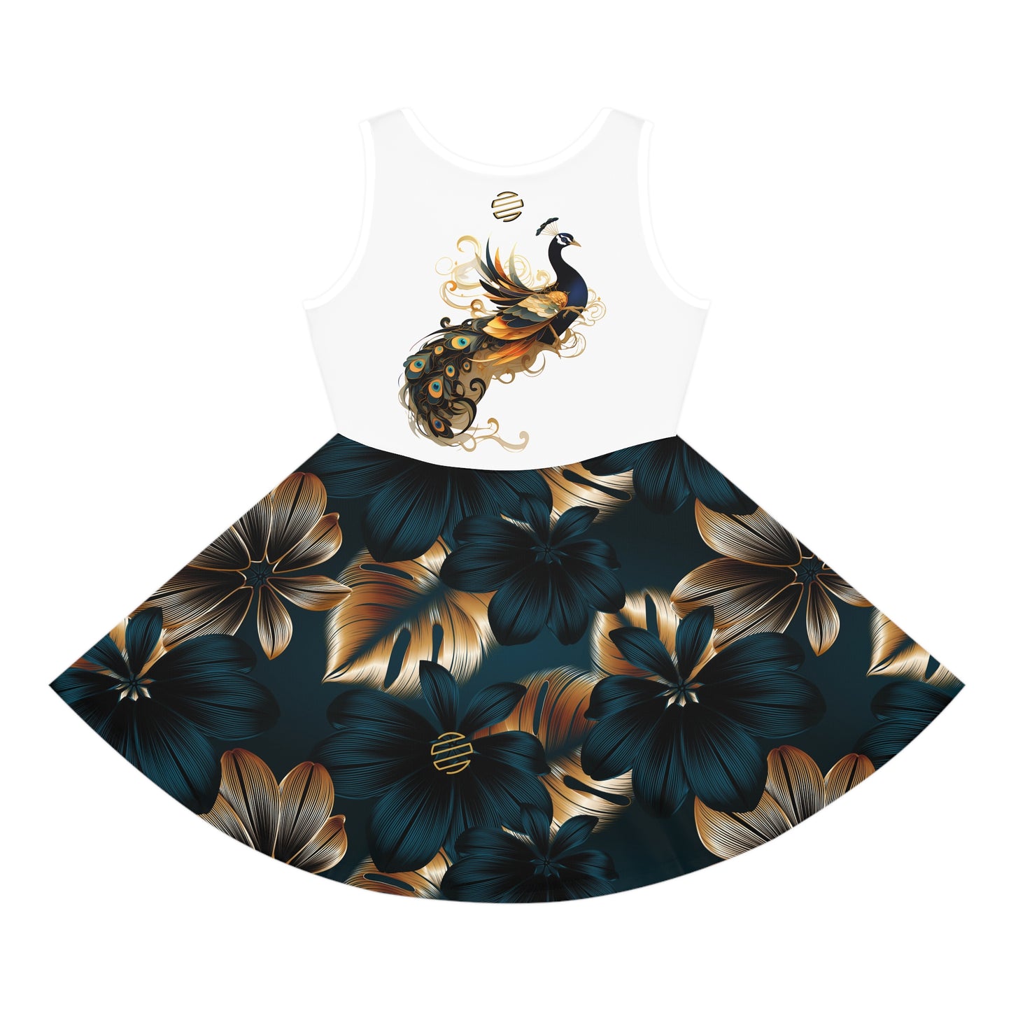 Girls' Peacock Hope Sundress — Floral Tank Dress for Kids