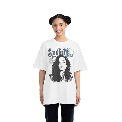 Soulful True Love Portrait T-Shirt — Romantic Couple Graphic Tee