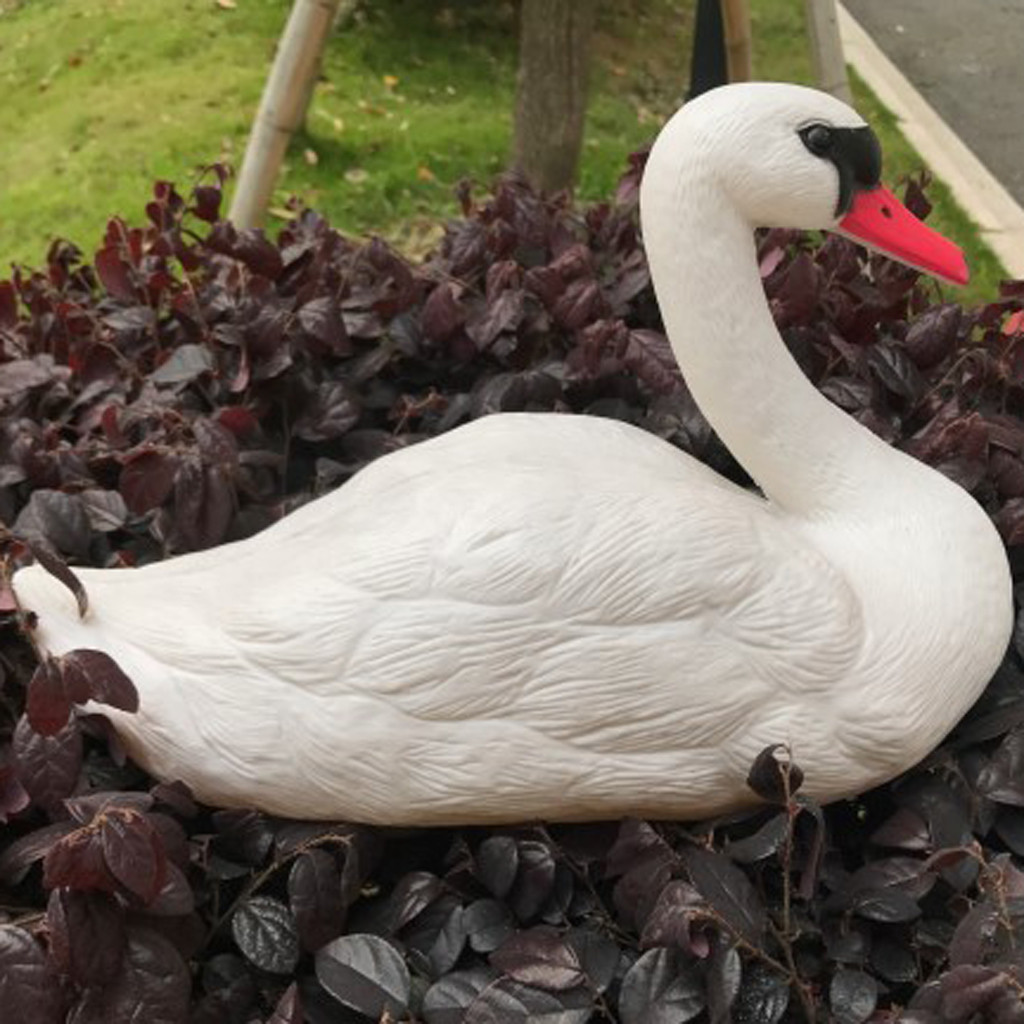 Plastic White Swan, Canadian Goose, Snow Goose Decor