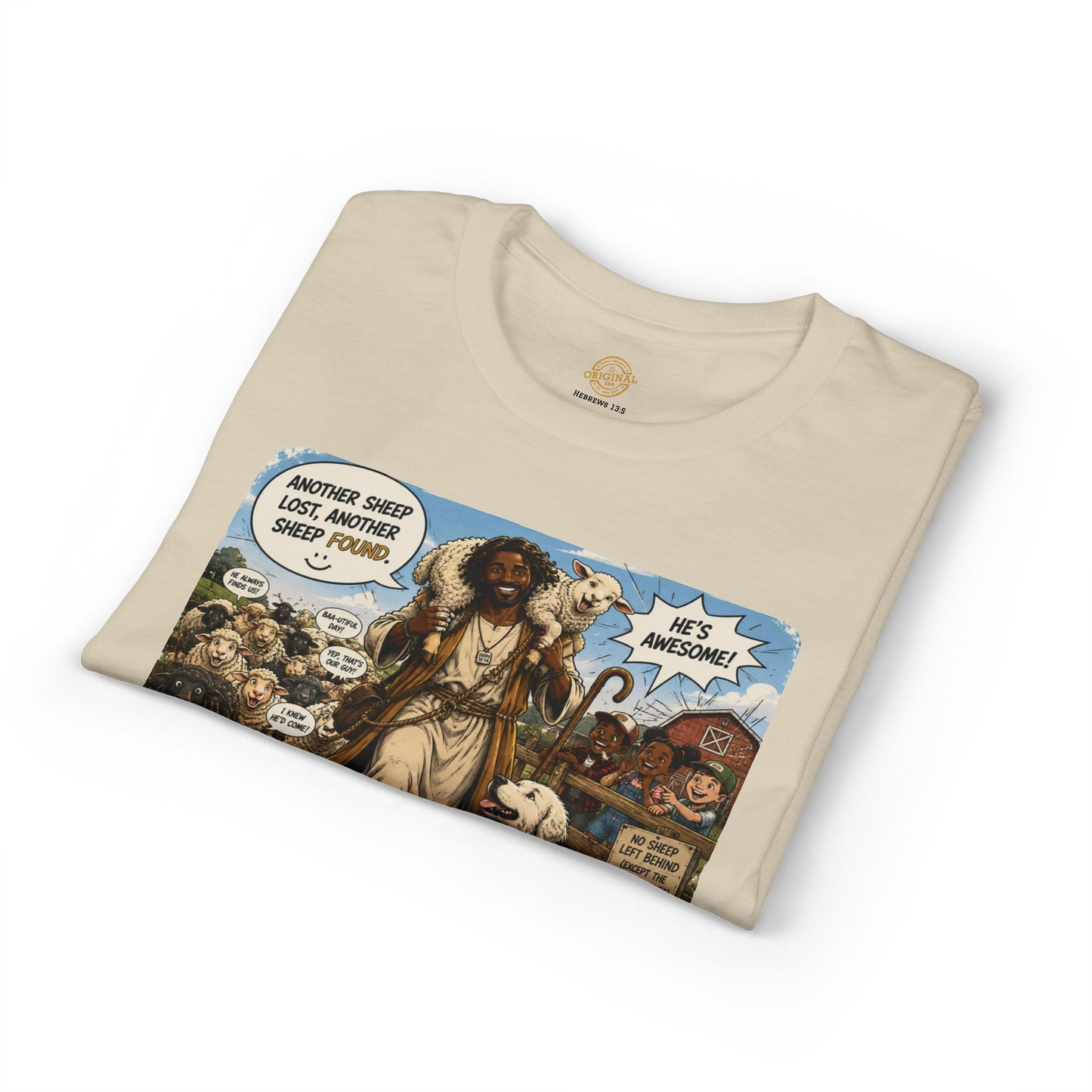 Lost & Found Sheep Graphic T-Shirt — “God Has My Back” Humble Collection
