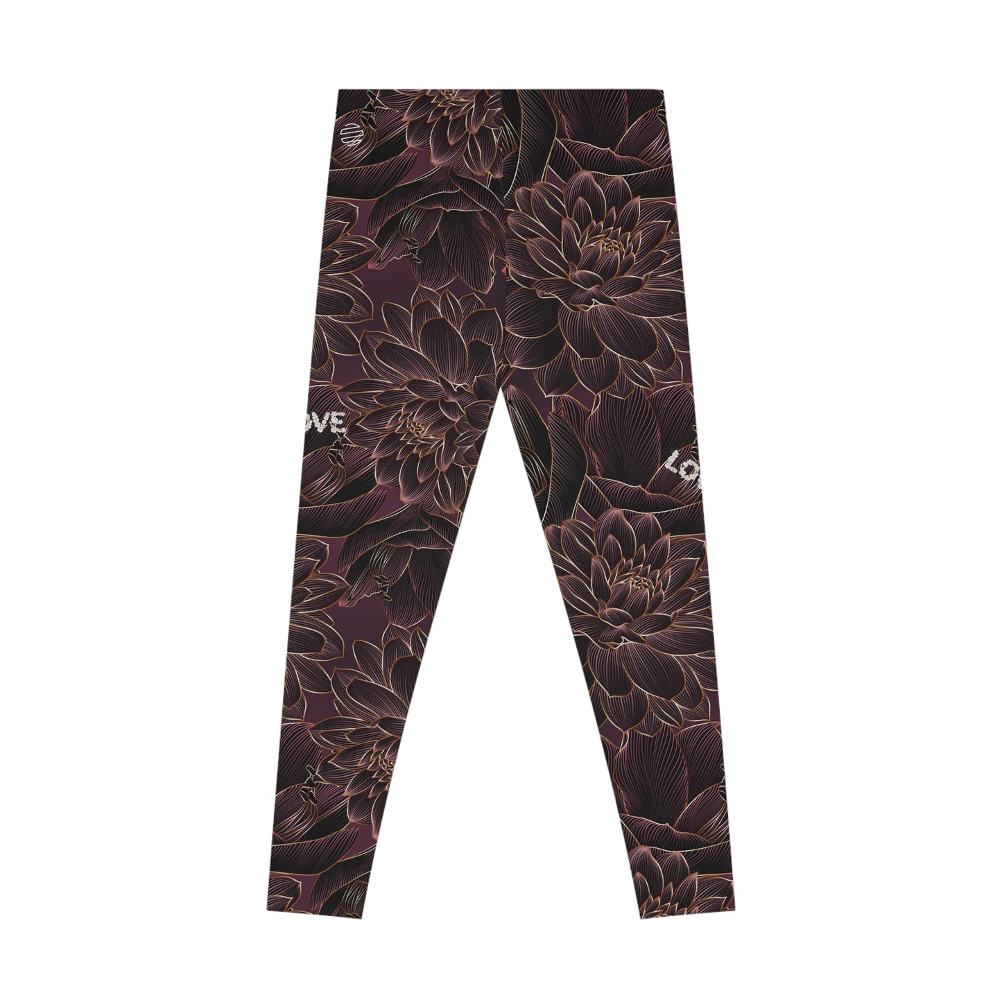 Floral Love Leggings — Dark Dahlia