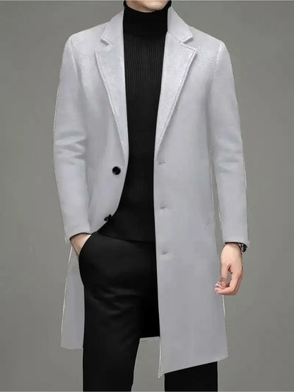 Men's Casual Slim-fit Woolen Coat