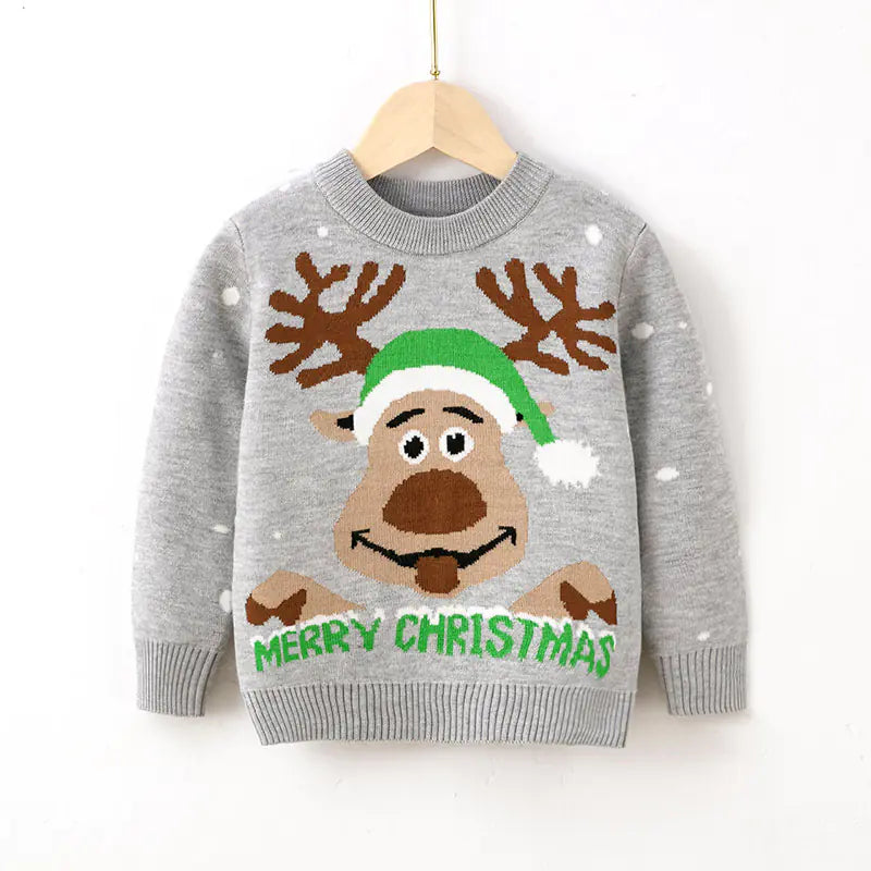 Festive Elk Kids' Pullover