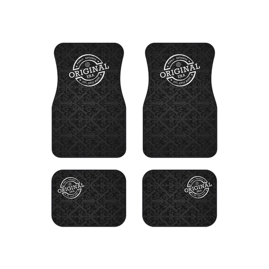 Sleek Car Mats Set (4) | Stylish Auto Accessories, Durable Floor Liners, Car Decor, Gift for Drivers, Original Design