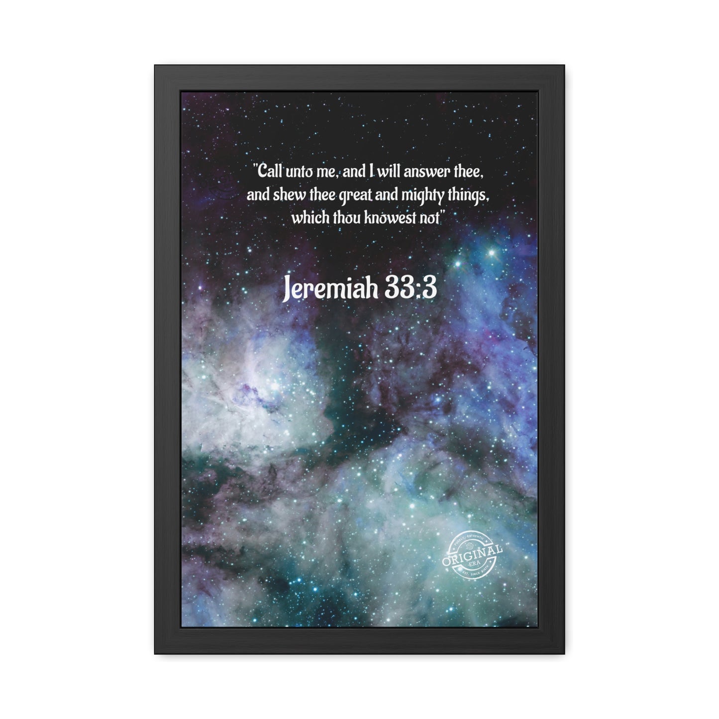 Jeremiah 33:3 Framed Poster — Inspirational Scripture Wall Art