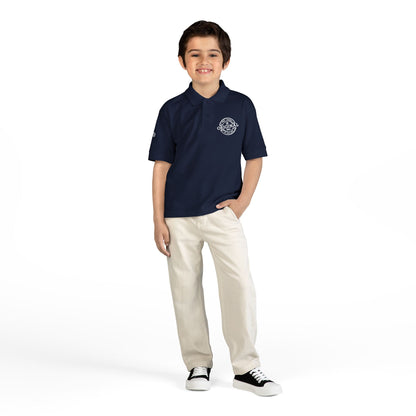 Youth Polo Shirt with 'Original' Vintage Stamp Logo — Kids School Uniform / Casual