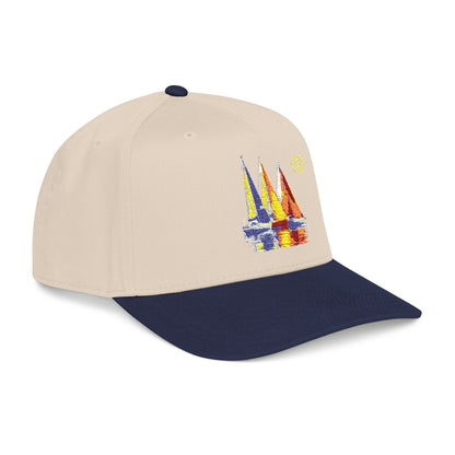 Sailboat Embroidered Baseball Cap – Nautical Summer Sun Hat