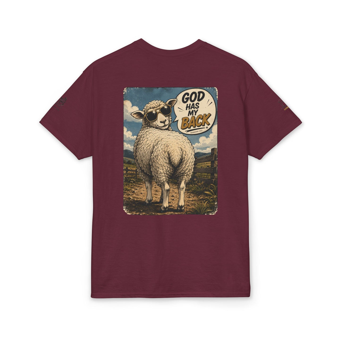 Lost & Found Sheep Graphic T-Shirt — “God Has My Back” Humble Collection