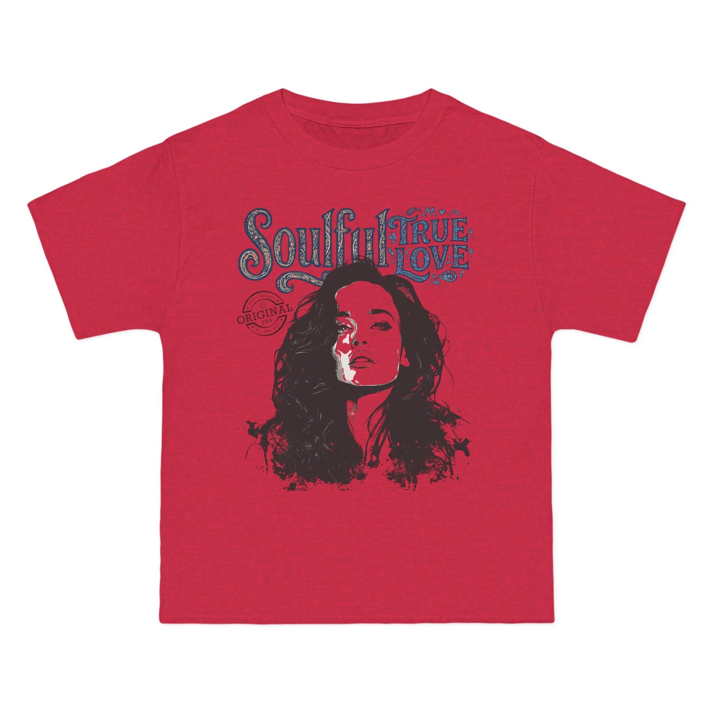 Soulful True Love Portrait T-Shirt — Romantic Couple Graphic Tee