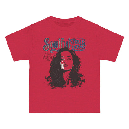 Soulful True Love Portrait T-Shirt — Romantic Couple Graphic Tee