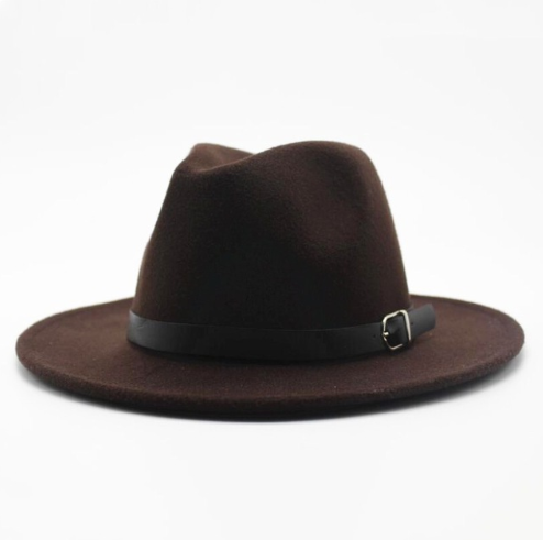 Jazz Hat, Wool Hat, Top Hat, Flat Brim Hat