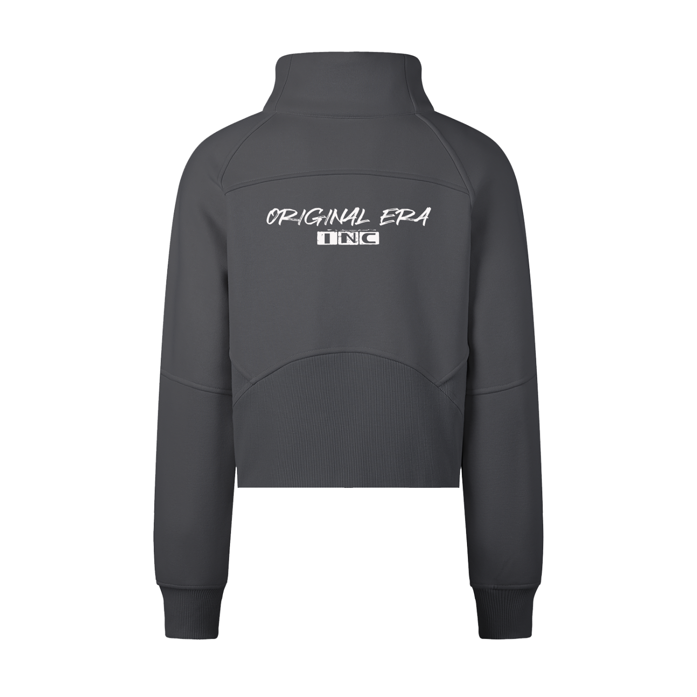 Accent Gold Cropped Half-Zip Sweatshirt