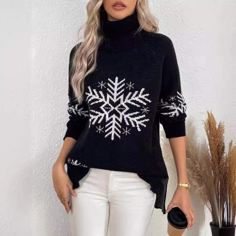 Women's High Collar Christmas Sweaters