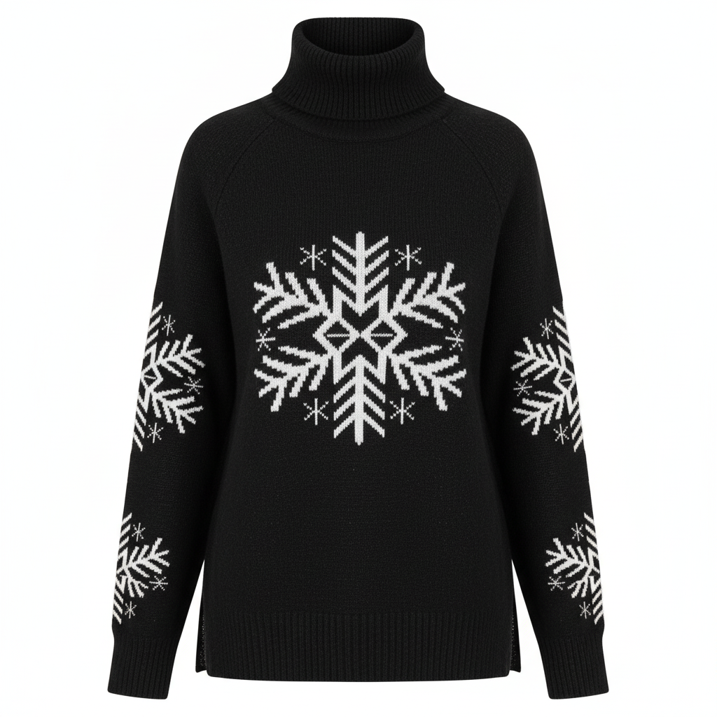 Women's High Collar Christmas Sweaters