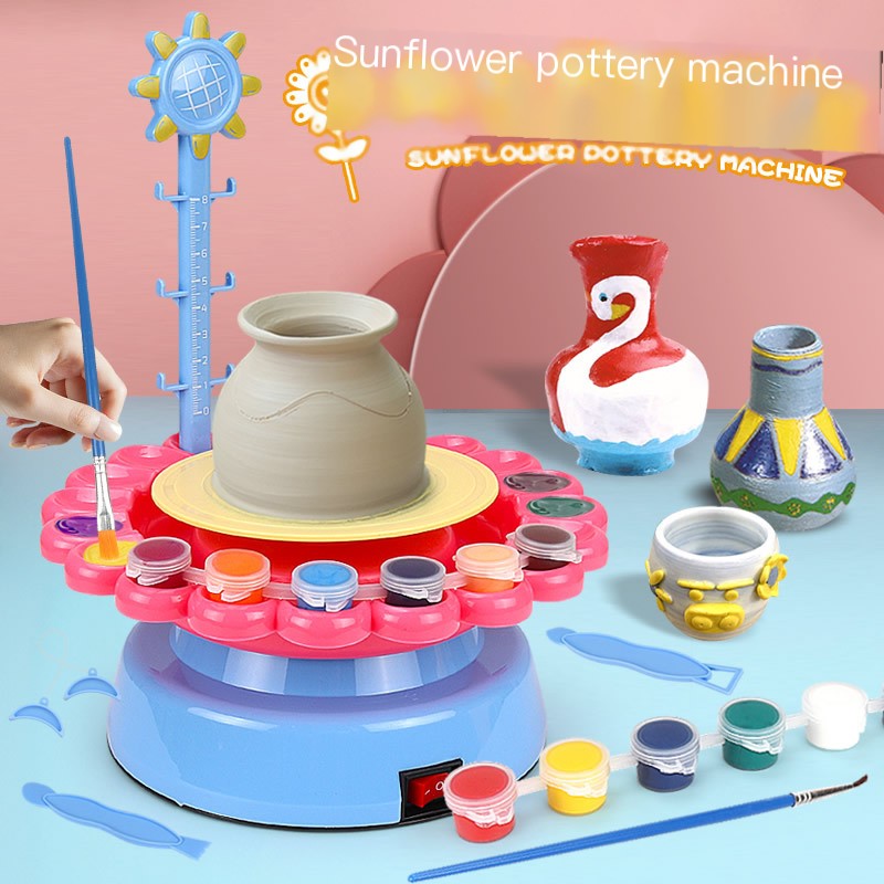 Electric Pottery Wheel Toy for Kids DIY Crafting