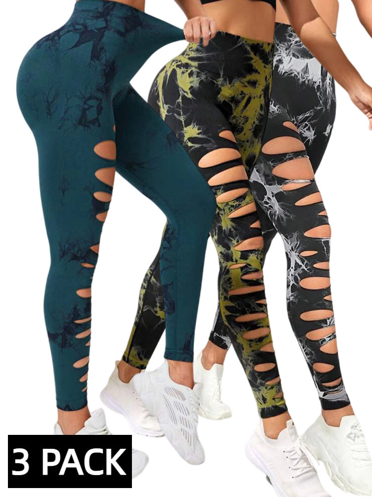 3 PACK Yoga Tie Dye Leggings