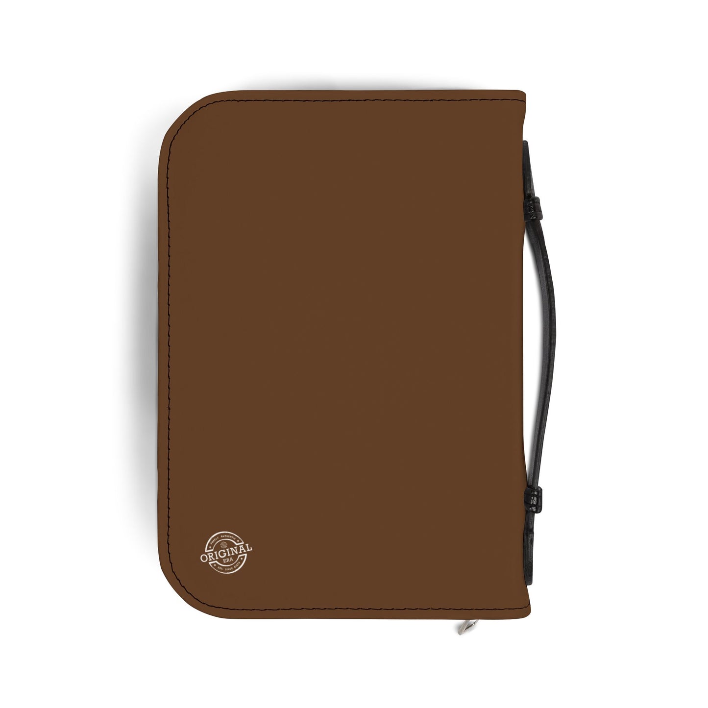 Brown Zippered "My Bible" Leather Bible Cover — Protective Carry Case for Church, Travel & Devotions