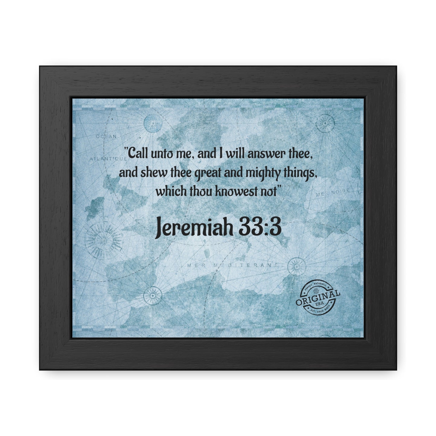 Jeremiah 33:3 Framed Poster — Inspirational Scripture Wall Art