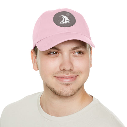 Set For Sail Leather Patch Dad Hat — Nautical Baseball Cap